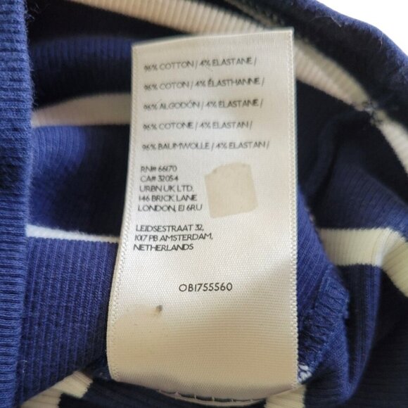 Anthropologie Maeve navy white Blair Baby Tee Size S - Picture 9 of 10
